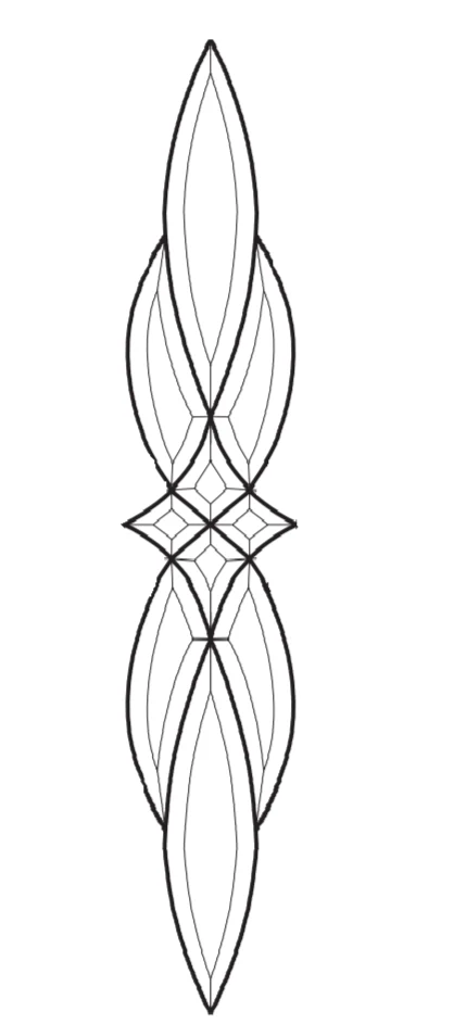 6'' x 32-1/2" Bevel Cluster