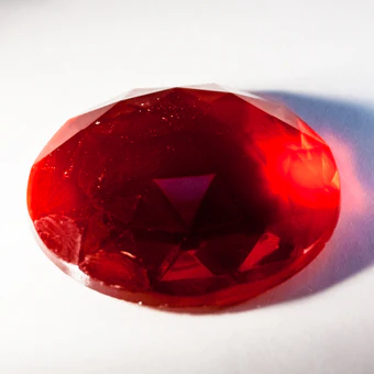 18X25MM OVAL FACETED RED