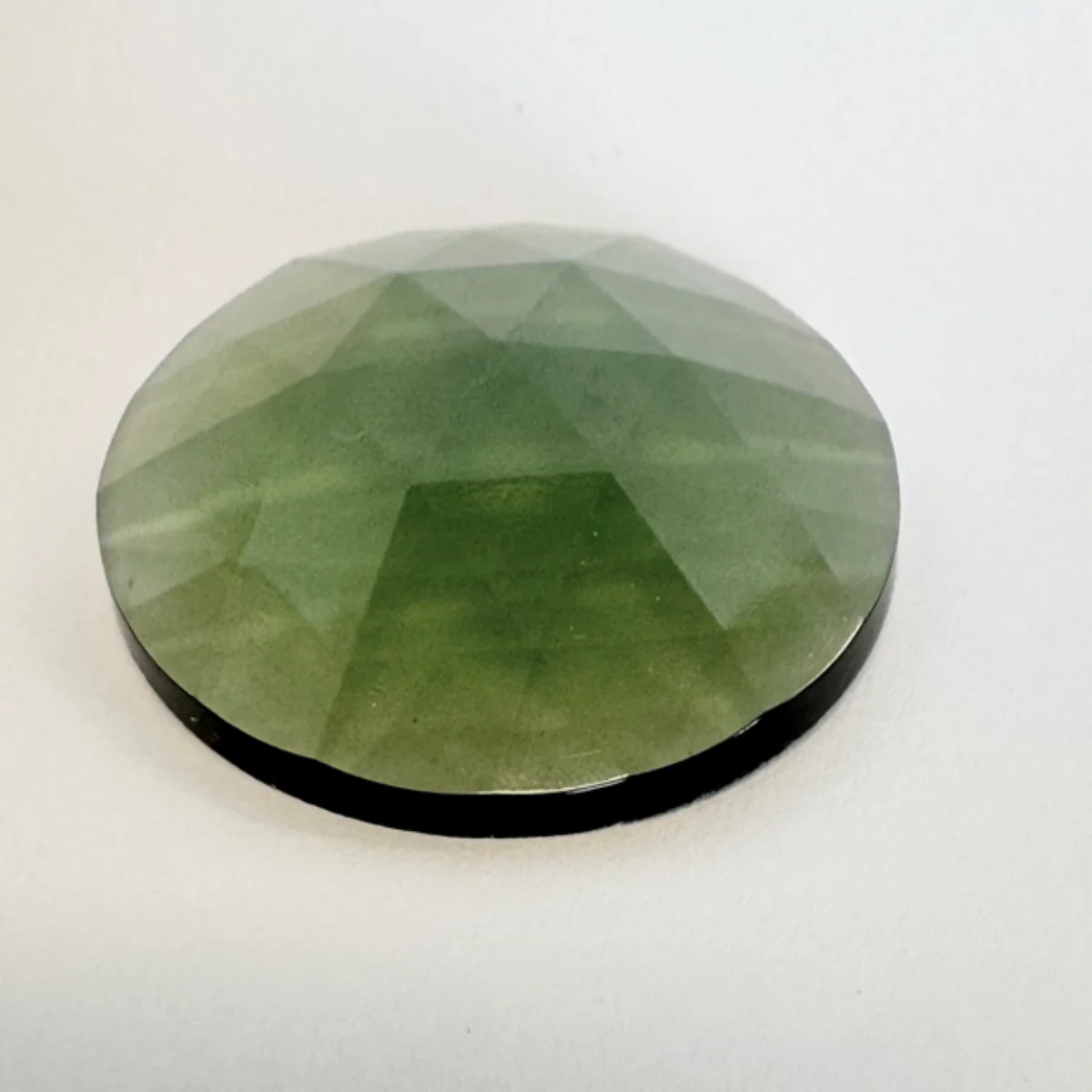 25MM ROUND FACETED SEA GREEN