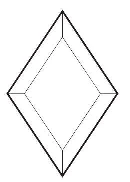 3" X 5" Diamond Bevel