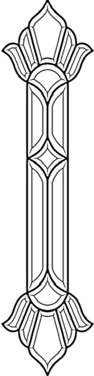 6-1/2'' x 25-3/4'' Bevel Cluster