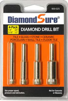 4-PAK ASSORT DIAMOND DRILL BIT