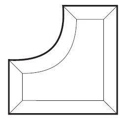 4" X 4" Inside Corner Bevel