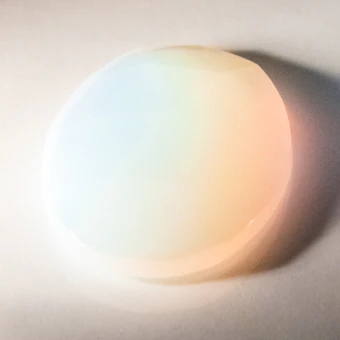 50MM ROUND FACETED WHITE