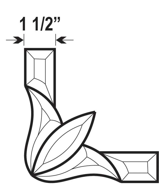 6-1/2" x 6-1/2" Bevel Cluster
