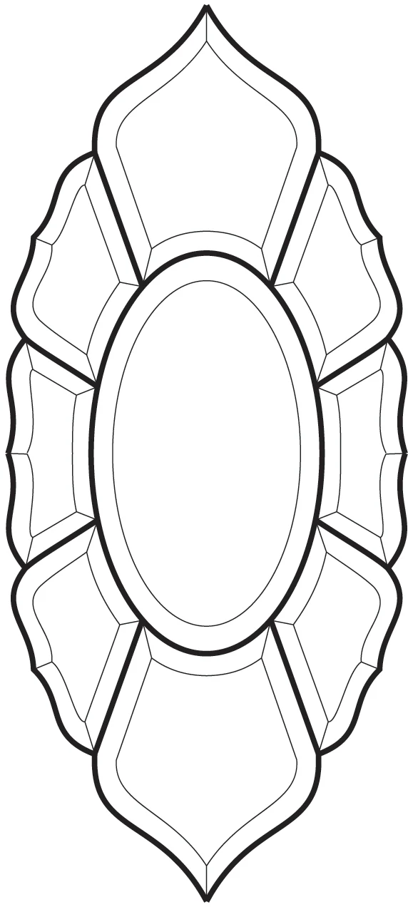8-5/8'' x 19-7/8'' Bevel Cluster