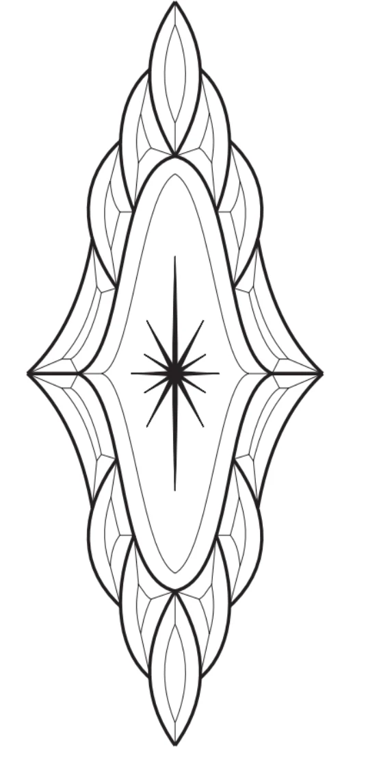 10-7/8'' x 26-3/4'' Bevel Cluster