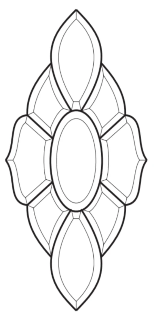 10'' x 19-1/2'' Bevel Cluster