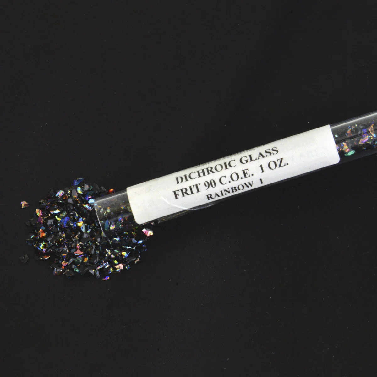 Dichroic Frit Flakes - Black