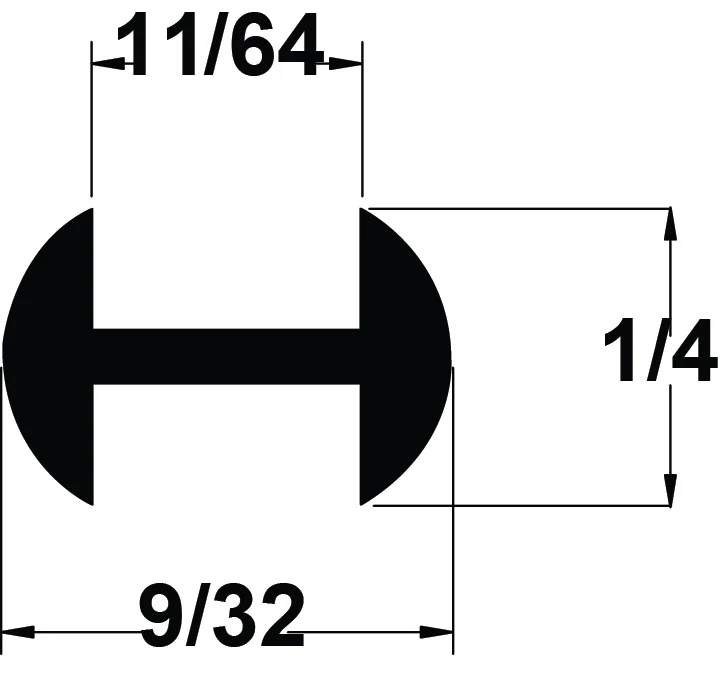 LEAD 1/4" (11/64''CHNL) ROUND