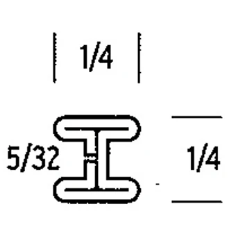 ZINC 1/4" (5/32''CHNL) FLAT H