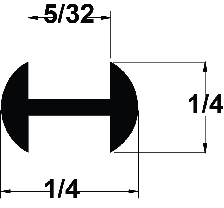 LEAD 1/4" (5/32''CHNL) ROUND H