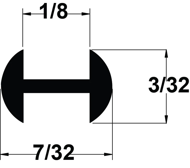 LEAD 3/32" (1/8''CHNL) ROUND H