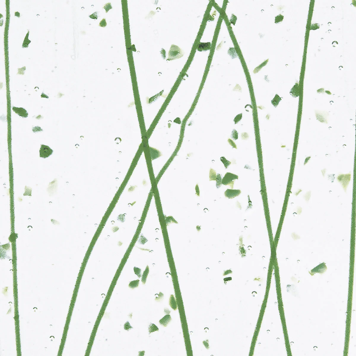 Dark Green and Jade Green Frit, Dark Green Streamers, 3 mm - Image 2