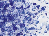 DualTone Cobalt Blue Transparent & Clear Medium Glass Frit, 8.5 oz