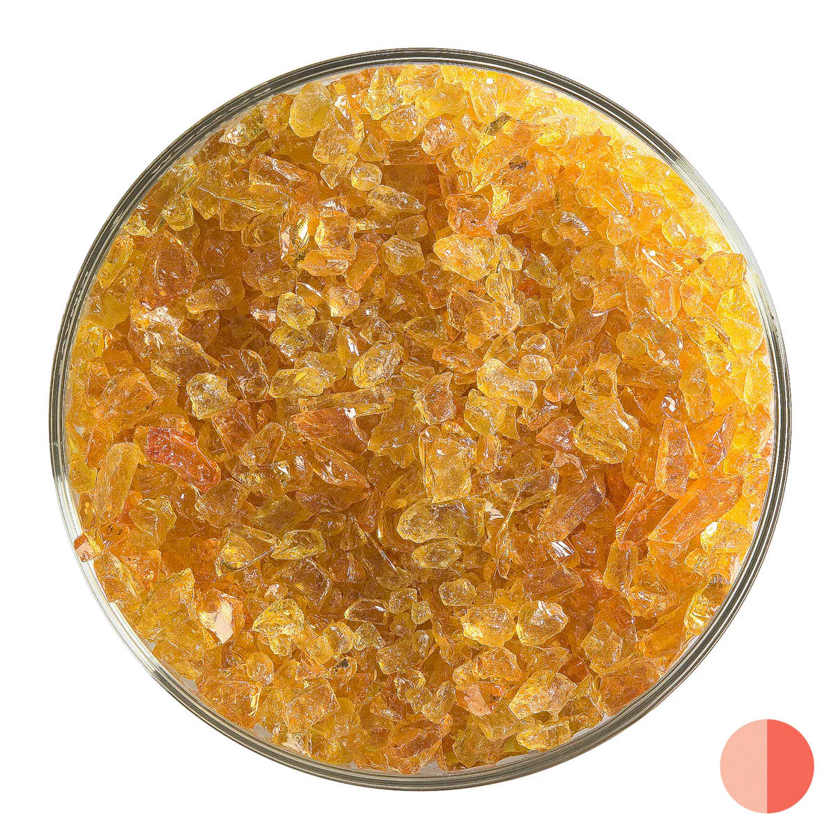 Orange Transparent, Coarse, 1 lb.