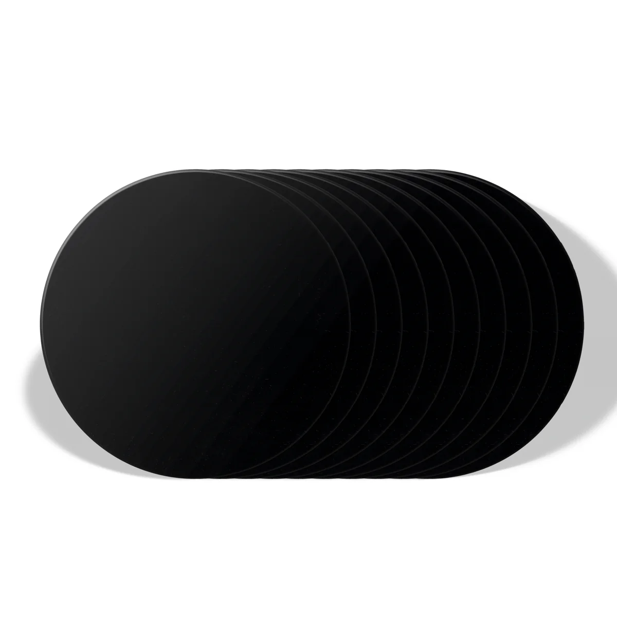 Pre-Cut 10" Black Circles 90 COE - 3 mm - 10 per package