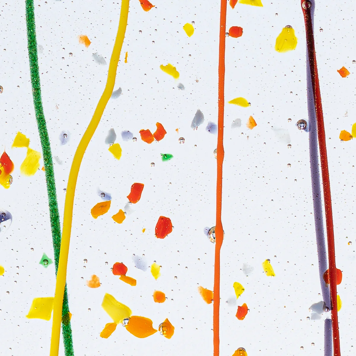 Rainbow Frit, Rainbow Streamers Clear Base Collage - Image 2