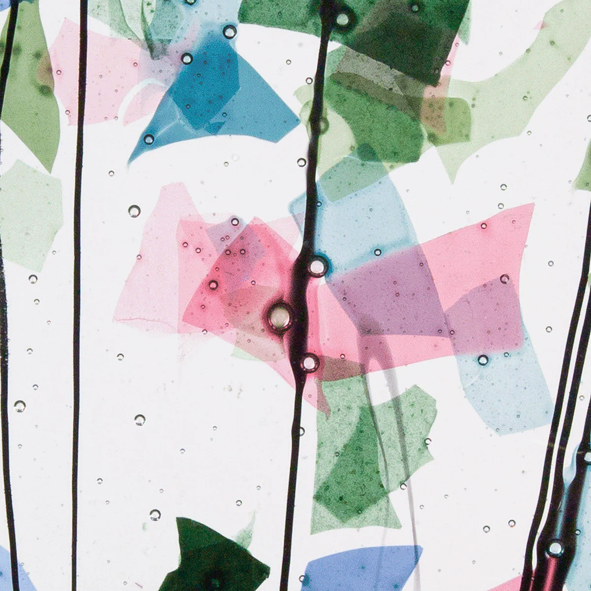 Spring: Blue, Green, Aqua and Pink on Clear, 3 mm - Image 2