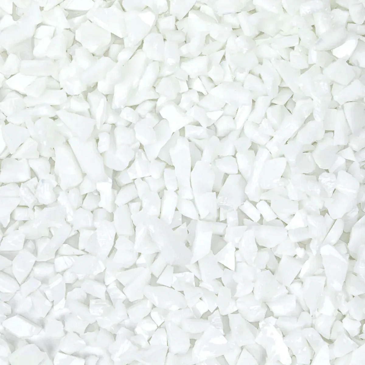 White Mosaic Glass Frit, 8.5 oz