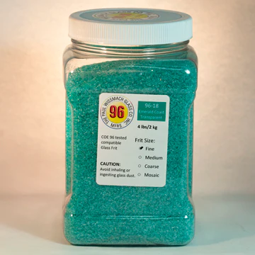 Wissmach 96 Emerald Coast Transparent Fine Frit - 4 lbs.