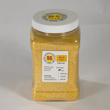 Wissmach 96 Honey Transparent Fine Frit - 4 lbs.