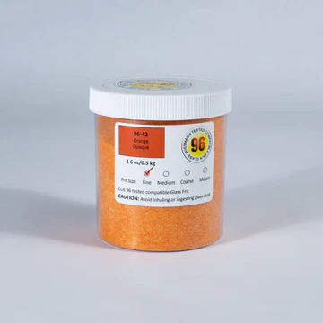 Wissmach 96 Orange Opal Fine Frit - 1 lb.