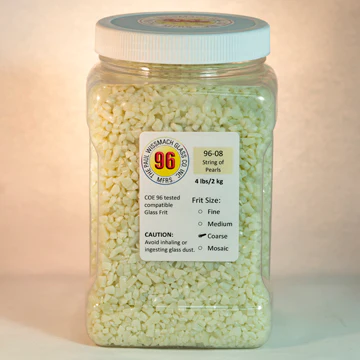 Wissmach 96 String of Pearls Opal Coarse Frit - 4 lbs.