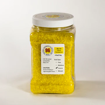 Wissmach 96 Yellow Transparent Coarse Frit - 4 lbs.