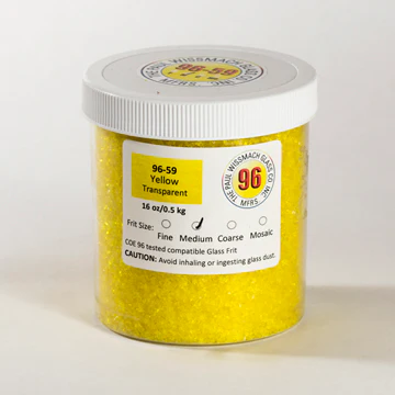 Wissmach 96 Yellow Transparent Medium Frit - 1 lb.