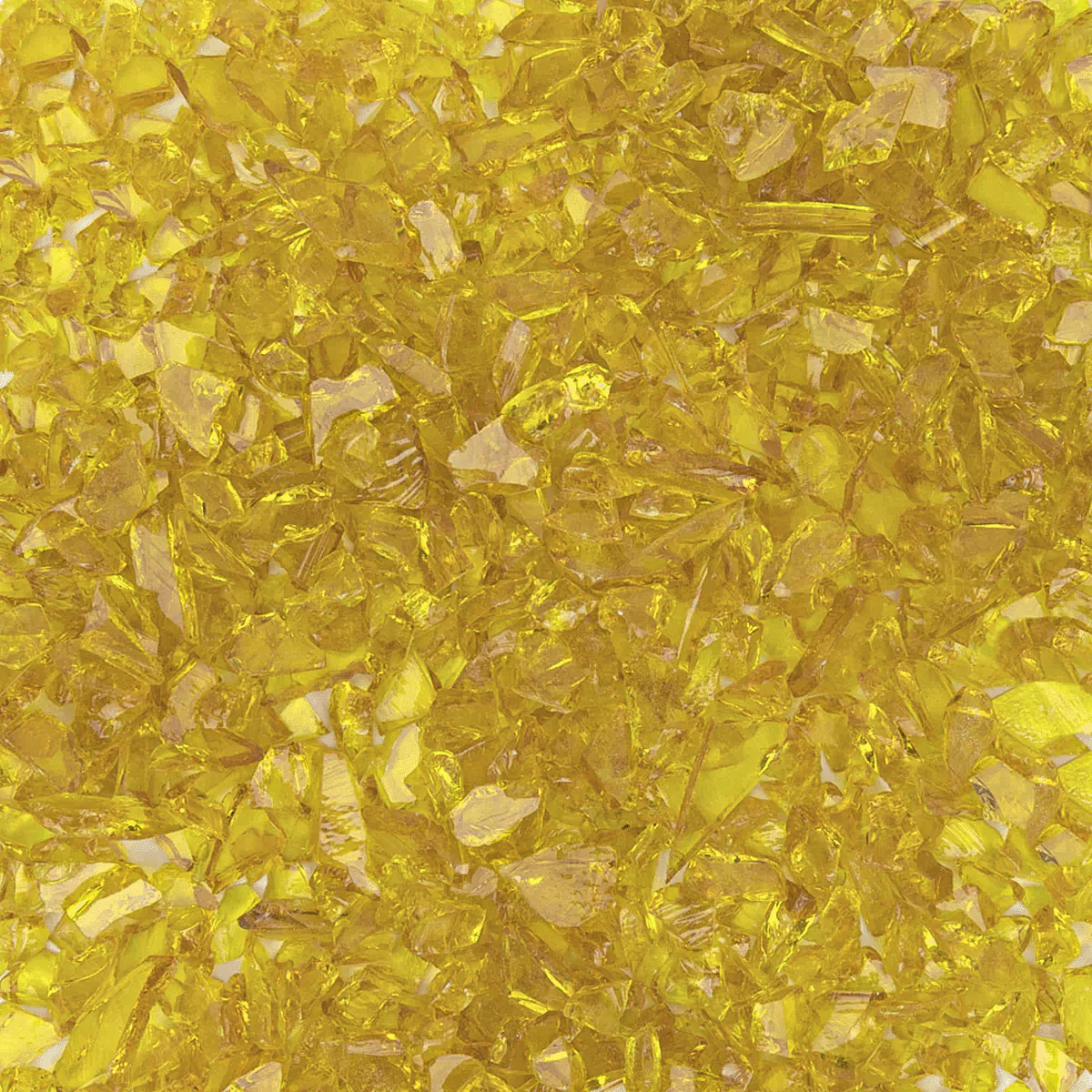 Yellow Transparent Coarse Glass Frit, 8 oz